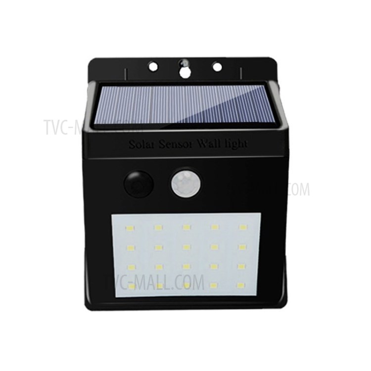 4 Pcs/Set 20-LED Solar Lamp Human Body Induction Outdoor Garden Wall Light - White Light-1