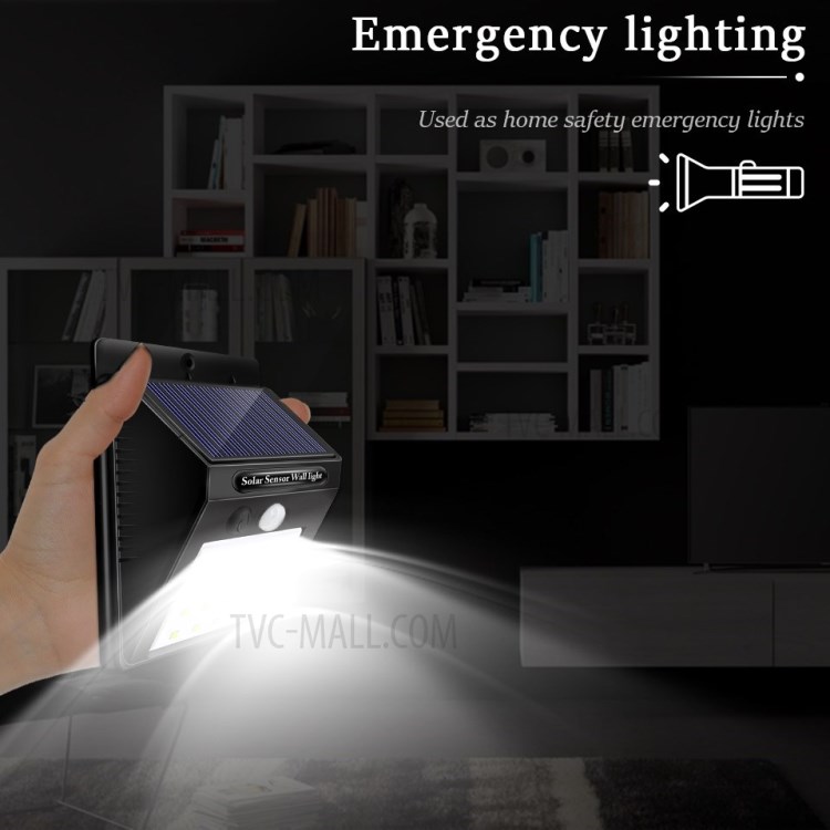4 Pcs/Set 20-LED Solar Lamp Human Body Induction Outdoor Garden Wall Light - White Light-10
