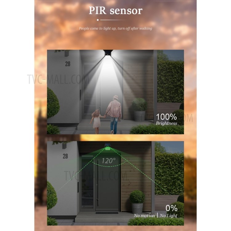 4 Pcs/Set 20-LED Solar Lamp Human Body Induction Outdoor Garden Wall Light - White Light-11