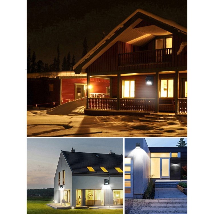 4 Pcs/Set 20-LED Solar Lamp Human Body Induction Outdoor Garden Wall Light - White Light-12