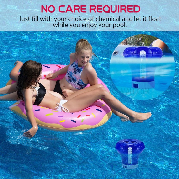 8-inch Automatic Medicine Dispenser Floating Medicine Box with Thermometer Swimming Pool Disinfection-12