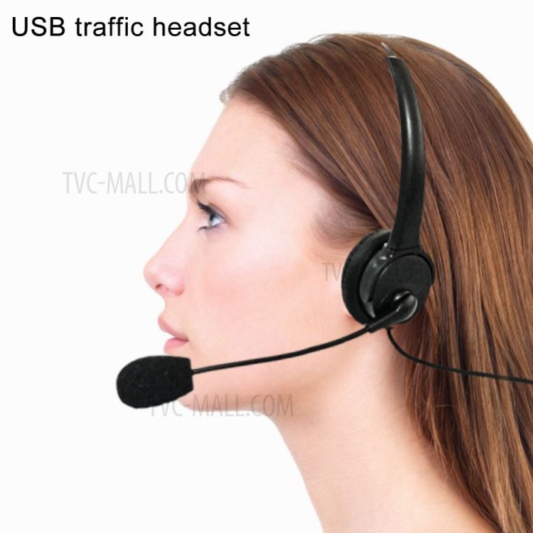 Au Au Au Au Au Au Au Au Auscultador USB Com Auscultador De Serviço Ao Cliente Com Microfone-8