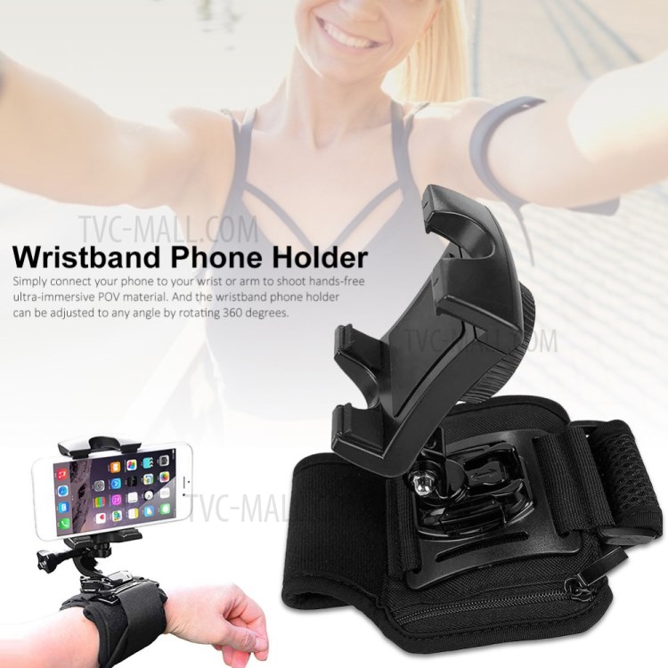 Suporte Do Telefone Pulseira Suporte De Correia De Pulso Rotativo Para Fotografar Selfie Vídeo Ao Vivo-5