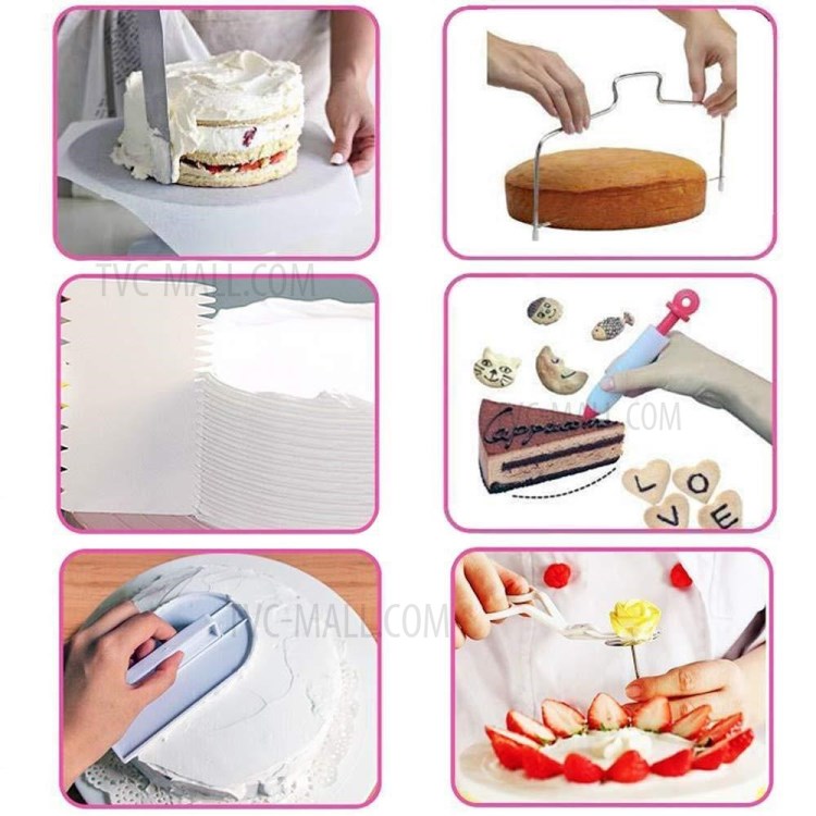 73 Pcs/Set Cake Decoration Turntable Piping Tip Pastry DIY Set Baking Bag Nozzle-7