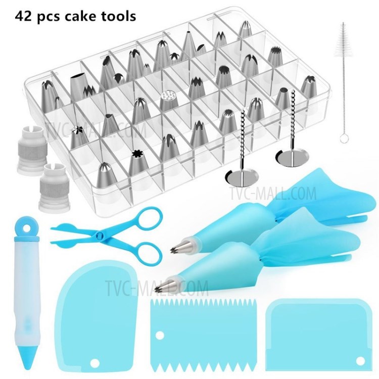 42 Pcs/Set Cake TPU Cream Scraper Bag Nozzle-1