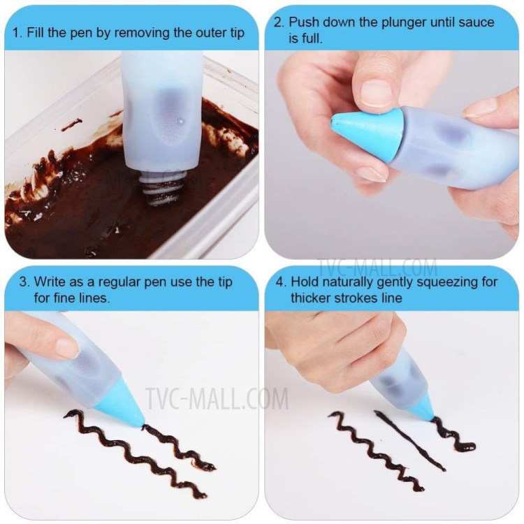 42 Pcs/Set Cake TPU Cream Scraper Bag Nozzle-3