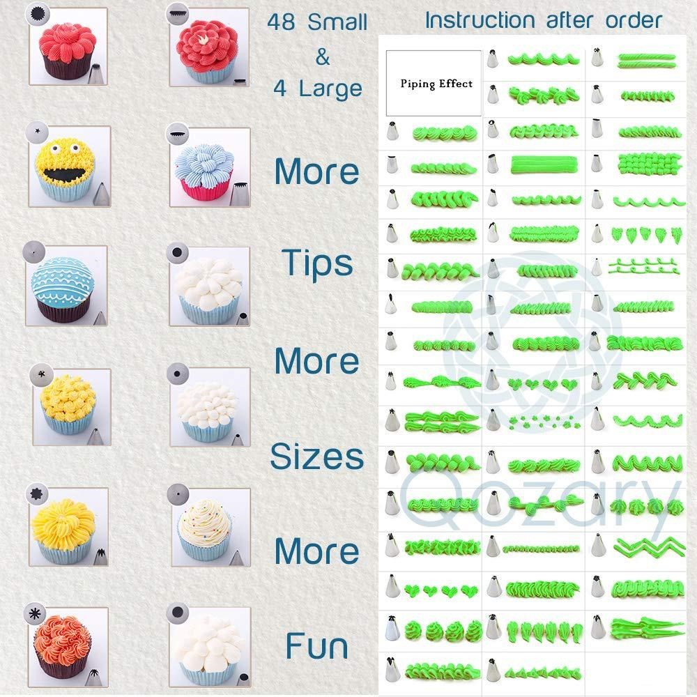 58 Pcs / Gâteau Fixé Buse De Sac De Crème TPU-6