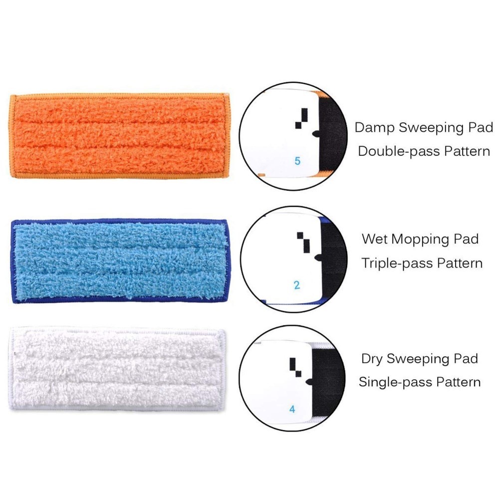 9Pcs/Set Wet Mopping Pad Dry Sweeping Pad for iRobot Braava Jet 240/241-7