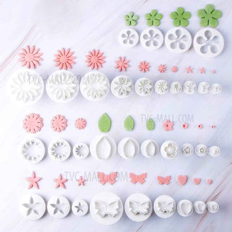 33PCS Baking Tools Cake Mold Set Plastic Spring Biscuit Compression Mold Cake Mold-17