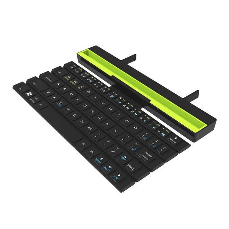 Teclado Bluetooth Plegable 64 Teclado Inalámbrico Para Teléfonos Con Tabletas Para IPad - Negro