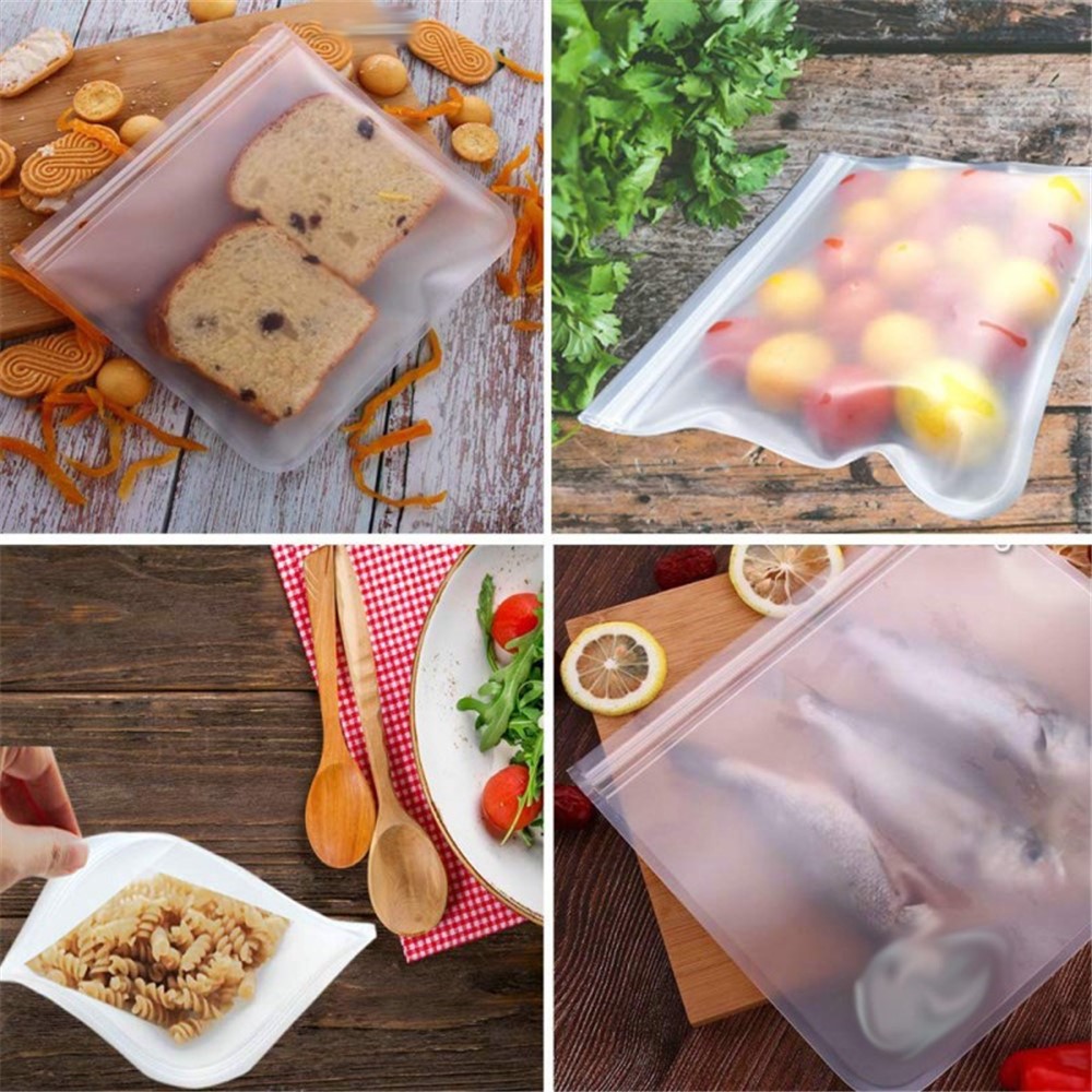 6 PC / Beutel Transparent Frisch - Keeping Beutel Mattiert EVA Kühlschrank Lebensmittel Vorratsbehälter Versiegelten Beutel-7