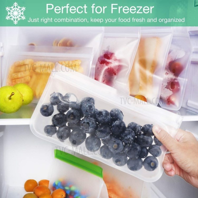 12 Pcs/Bag Transparent Frosted PEVA Refrigerator Food Storage Container Sealed Bag-13