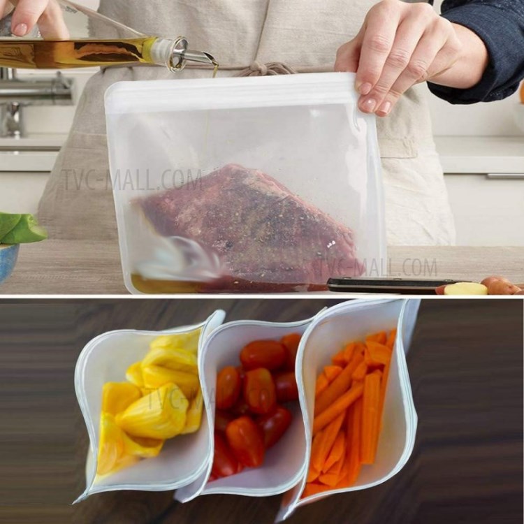 12 Pcs/Bag Transparent Frosted PEVA Refrigerator Food Storage Container Sealed Bag-7