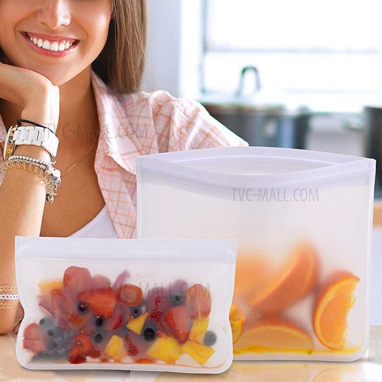 12 Pcs/Bag Transparent Frosted PEVA Refrigerator Food Storage Container Sealed Bag-9
