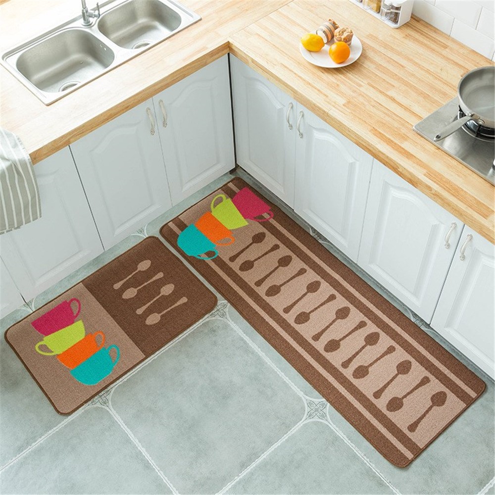 Stylish 2pcs Kitchen Floor Mat Floor Pad Door Mat Foot Mat Four Color Cup At Tvc Mall