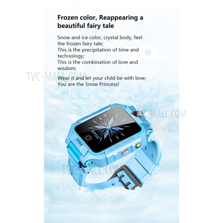 Q19 Kids Smart Watch 4G GPS Position Kids Dual Camera Security Bracelet Waterproof Kids Watch - Ice Snow Color/American Version - Ice Snow Color//American Version-6