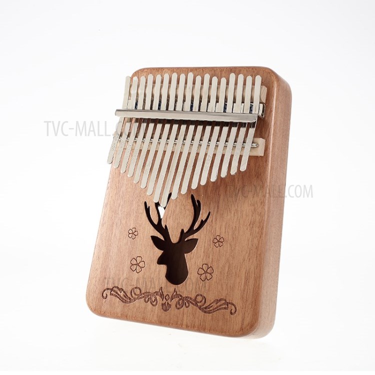 Kalimba 17-note Thumb Piano Customized Mahogany Wood Musical Instrument - Upgraded Mahogany//Deer-3