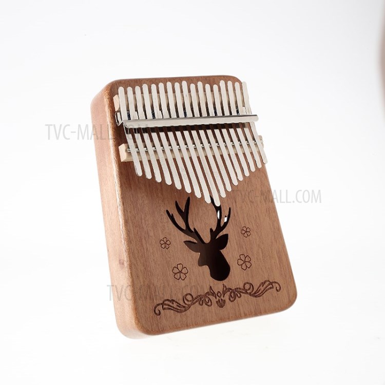 Kalimba 17-note Thumb Piano Customized Mahogany Wood Musical Instrument - Upgraded Mahogany//Deer-4