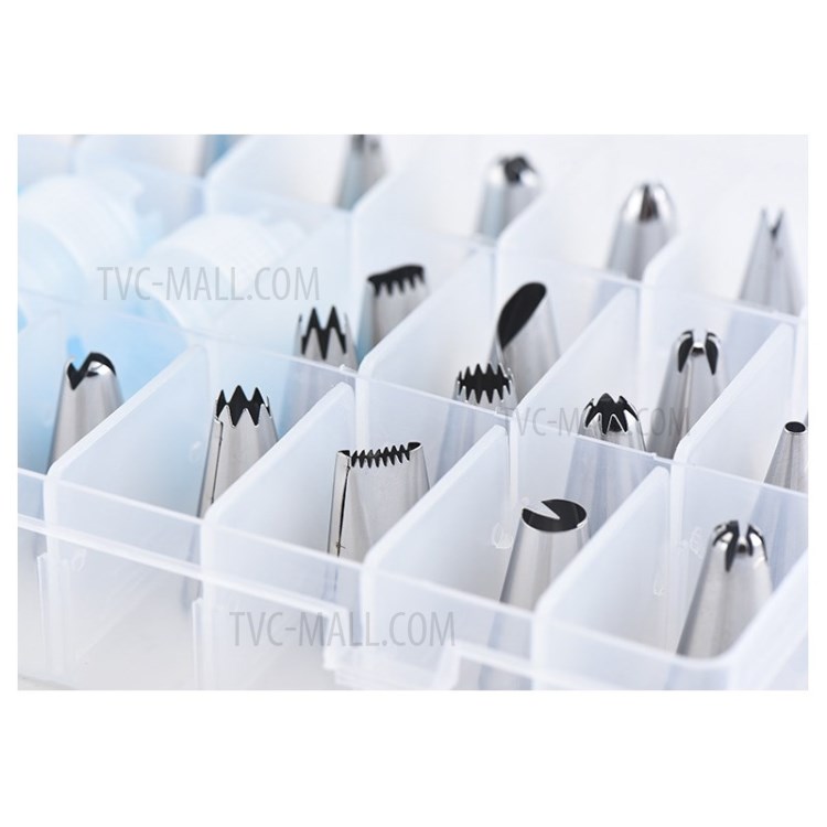 34PCS Pastry Bag Nozzle Converter Set Dessert Confectionery Cake Pastry Bag Reusable Nozzles Cake DIY Decorating Tools-11