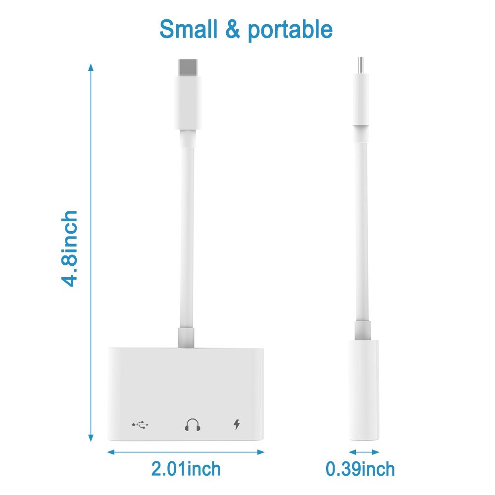 3-In-1 Adapter For Type - C To 3.5mm Jack Audio USB 3.0/2.0 Digital Camera Reader OTG Adapter With Charging Interface-16