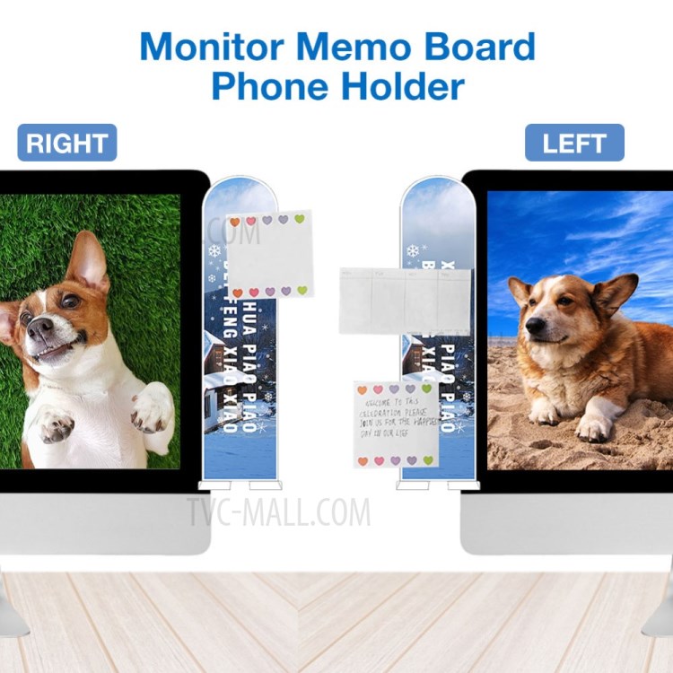 Monitor Memo Board Computer Monitor Sticky Notes Holder Phones Message Notes Pad Sticky Notes Boards-6