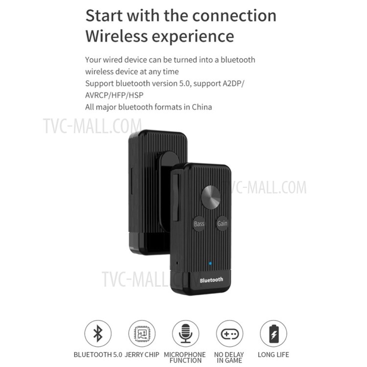 Áudio Bluetooth Receptor Bluetooth Receptor Carro Cartão Receptor X8 TF Bluetooth-4