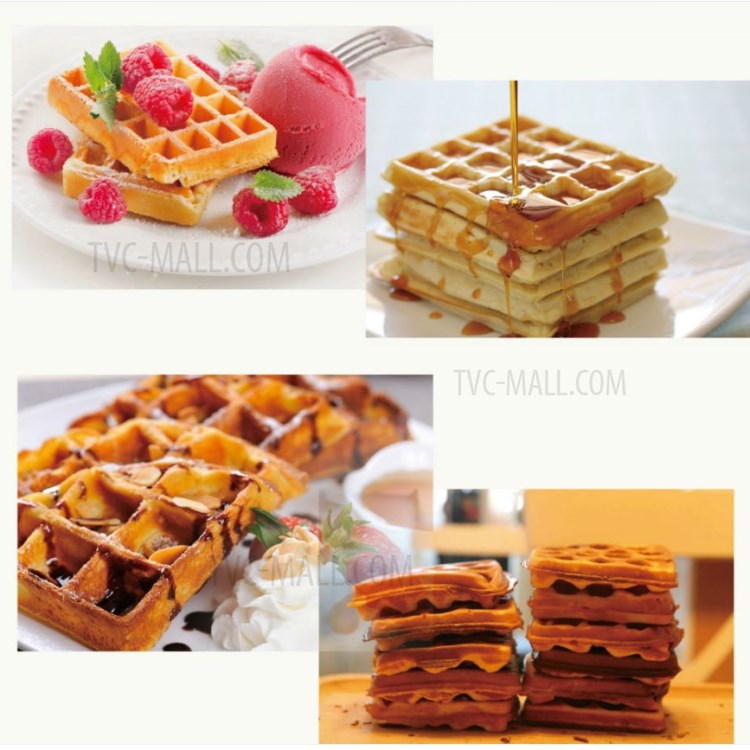 Waffle Maker Cake Cupcake Non-stick Baking Machine Electric Kitchen Dessert Bread Waffle Maker  -  EU Plug-11