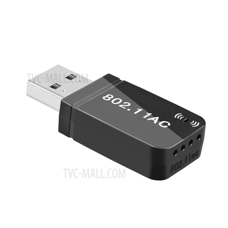 Placa De Rede Wi-Fi De Banda Dupla 2.4G / 5.8G Placa De Rede Sem Fio Receptor USB Dongle 3.0 Wi-fi Para Janelas Mac-6
