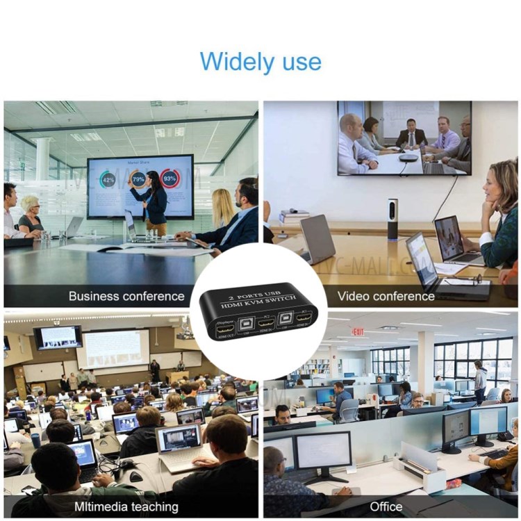 2 Port USB KVM Switch Box Supports Hot - Key Switch for Netware Dos Linux Unix Windows-5