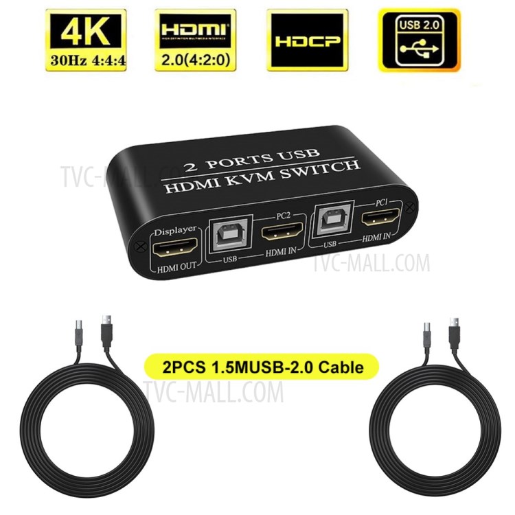 2 Port USB KVM Switch Box Supports Hot - Key Switch for Netware Dos Linux Unix Windows-6