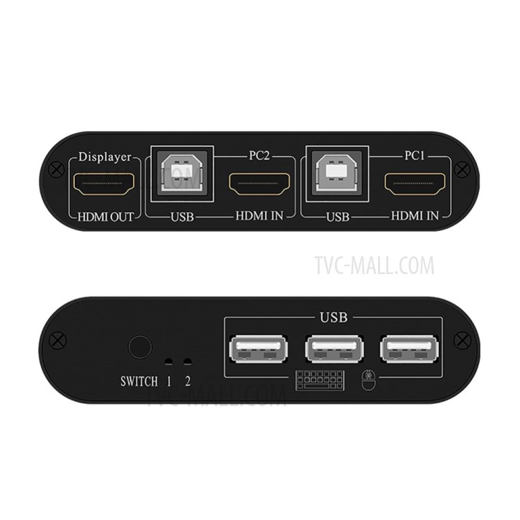 2 Port USB KVM Switch Box Supports Hot - Key Switch for Netware Dos Linux Unix Windows-8