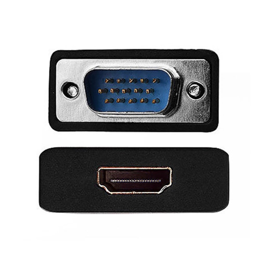 Adaptador VGA Para HDMI Com 3,5 Milímetros Cabo De Áudio Para Laptop TV Computador Tablet PC-6
