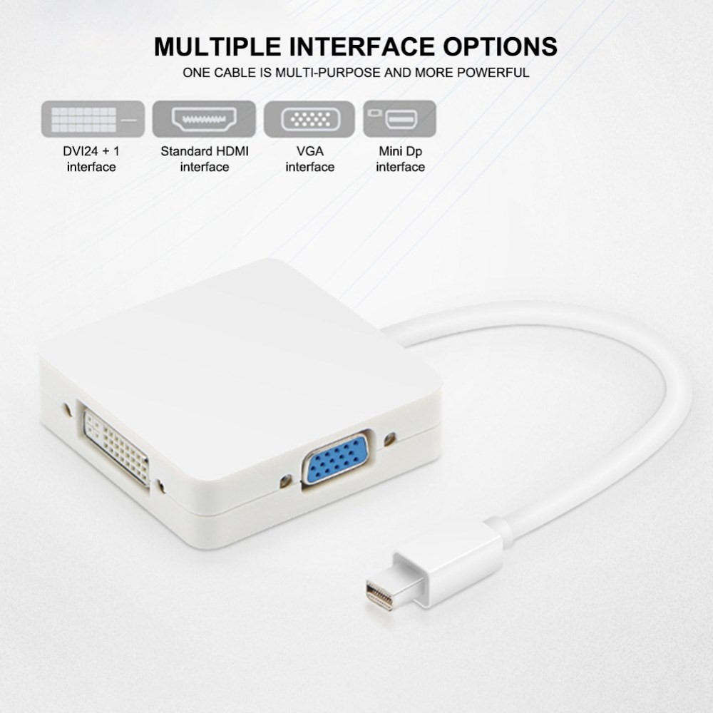 3 in 1 Mini DP DisplayPort to HDMI DVI VGA Cable Adapter Cable for MacBook Pro Air Display Port Converter-11