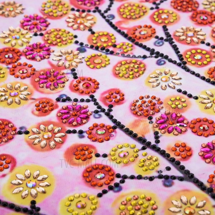 4pcs / Set Murale Sticker Mural Décor Strass Peinture Collé Sticker Mural Décor À La Maison De Peinture, Taille: 102 X 45 Cm-8
