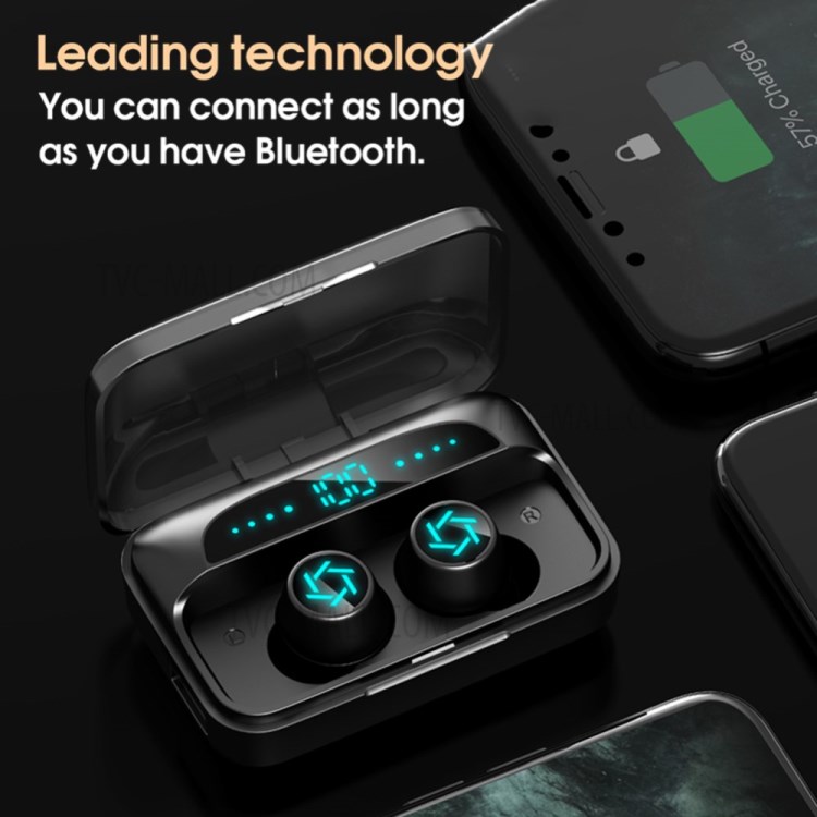 S15 Bluetooth 5.0 Earphones Wireless Earbuds with LED Digital Display Charging Box-13