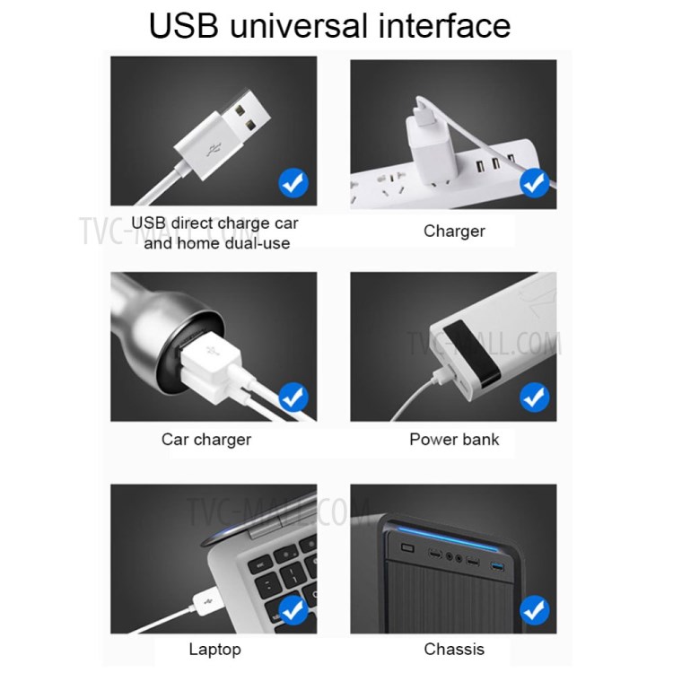 USB Car Cooling Fan Auto Vehicle Clip Fan Powerful Quiet Cooler-8