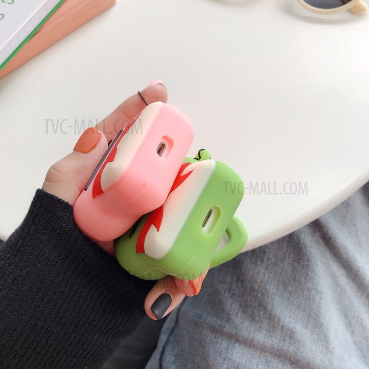 Frog Shaped Silicone Earphone Protective Cover for Apple AirPods with Wireless Charging Case (2019) / AirPods with Charging Case (2019) (2016) - Green-4