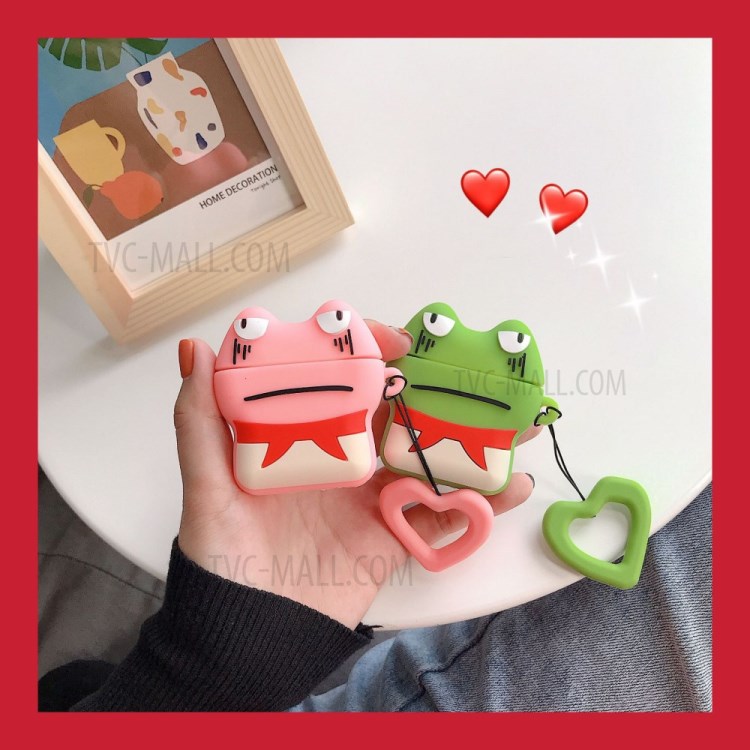 Frog Shaped Silicone Earphone Protective Cover for Apple AirPods with Wireless Charging Case (2019) / AirPods with Charging Case (2019) (2016) - Green-5