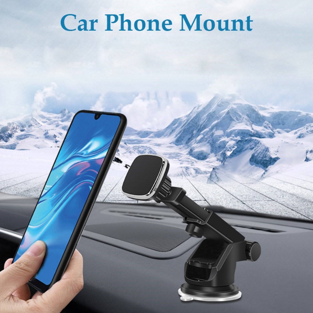 360 ° Rotativo Ventosa Magnética Área De Trabalho Carro Universal Suporte De Suporte Do Telefone Móvel Retrátil-5