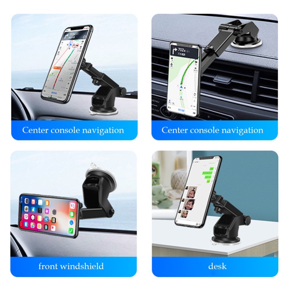 360 ° Rotativo Ventosa Magnética Área De Trabalho Carro Universal Suporte De Suporte Do Telefone Móvel Retrátil-7