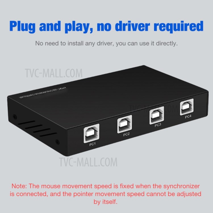 4 - Puerto USB De Conmutación Sincrónica Controlador Sincronizador De Controlador De Juego Del Ratón Del Teclado-6