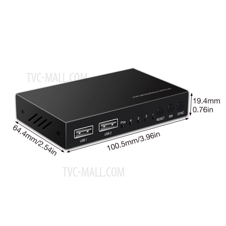 4 - Puerto USB De Conmutación Sincrónica Controlador Sincronizador De Controlador De Juego Del Ratón Del Teclado-7