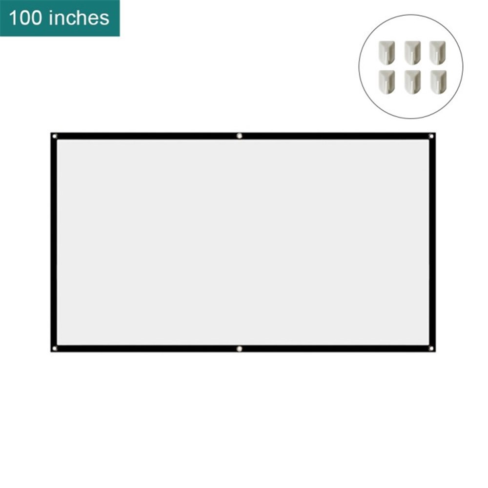 Portable Folded HD Projector Screen High Resolution Projection Screen for Parties Home Theater - 100 inches