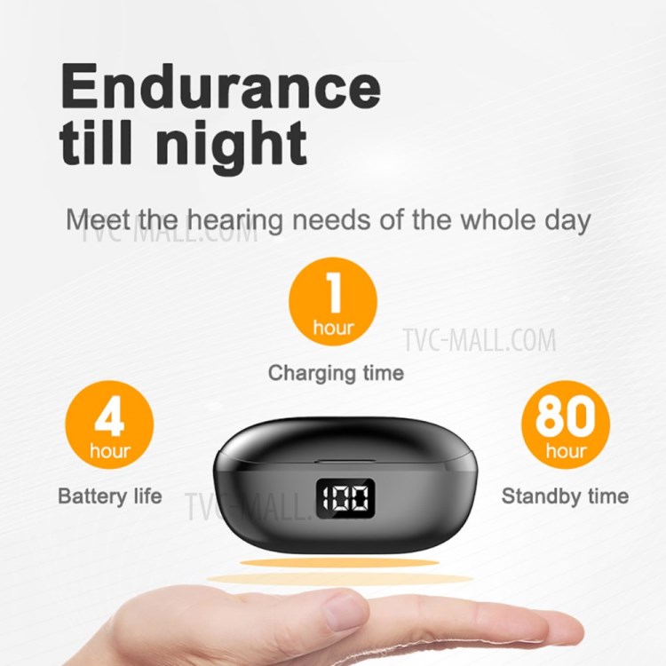 TWS Bluetooth 5.0 Mini In-ear Earphone with LED Digital Display Charging Box-10