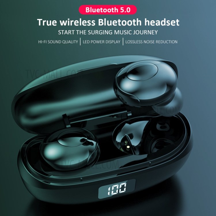 TWS Bluetooth 5.0 Mini In-ear Earphone with LED Digital Display Charging Box-18