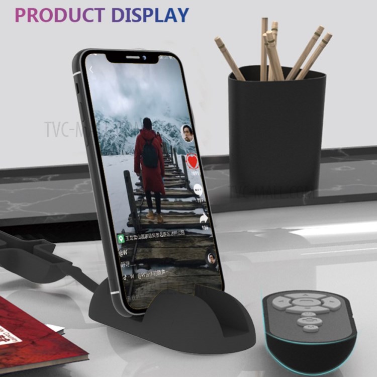 Bluetooth Caméra À Distance Selfie Page Turner Bluetooth Volet Pour Les Téléphones - Noir-12