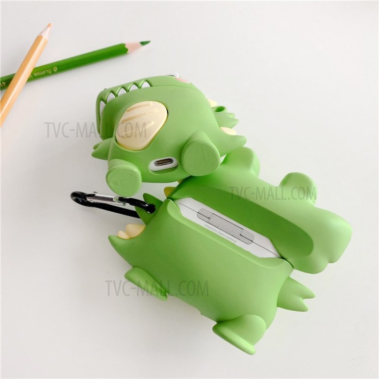 Cartoon Crocodile Shaped Silicone Bluetooth Earphone Case for Apple AirPods with Wireless Charging Case (2019) / AirPods with Charging Case (2019) (2016)-4