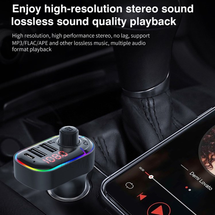 Bluetooth Wireless Car Phone Adapter Charger MP3 Player Kit-11