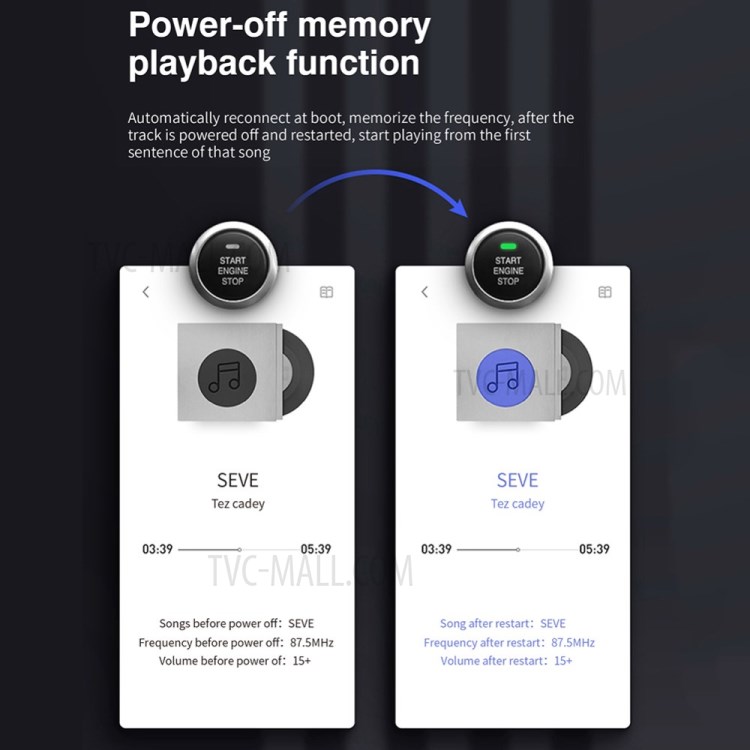 Bluetooth Автомобильный Телефонный Адаптер Зарядное Устройство Комплект Беспроводной MP3-плеер-6