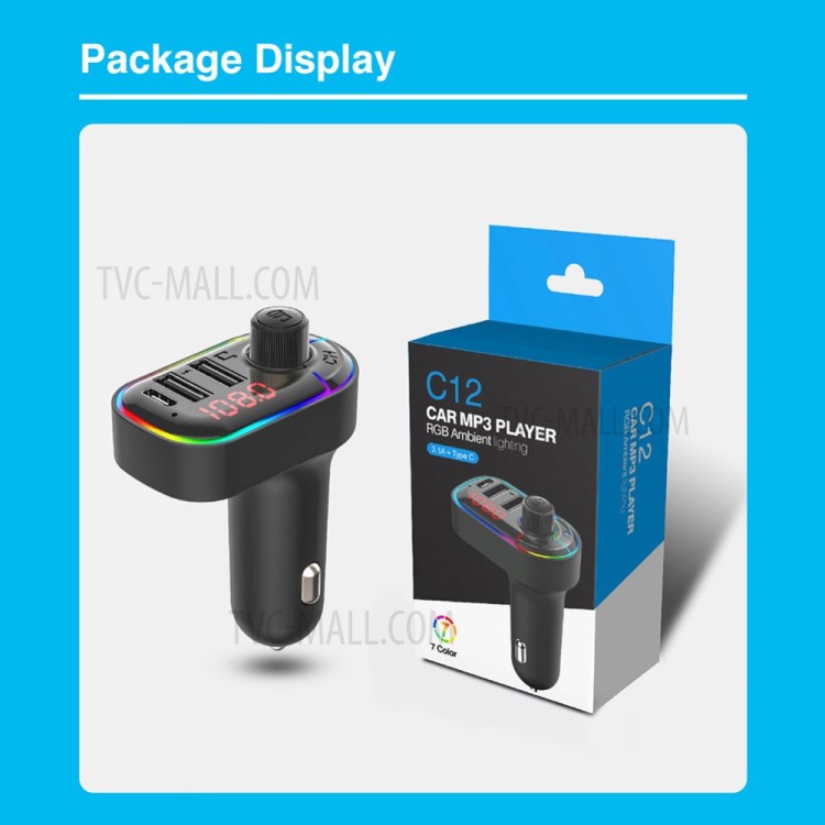 Bluetooth Wireless Car Phone Adapter Charger MP3 Player Kit-9